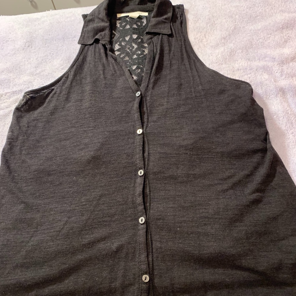Aeropostale Cotton Button Down Tank